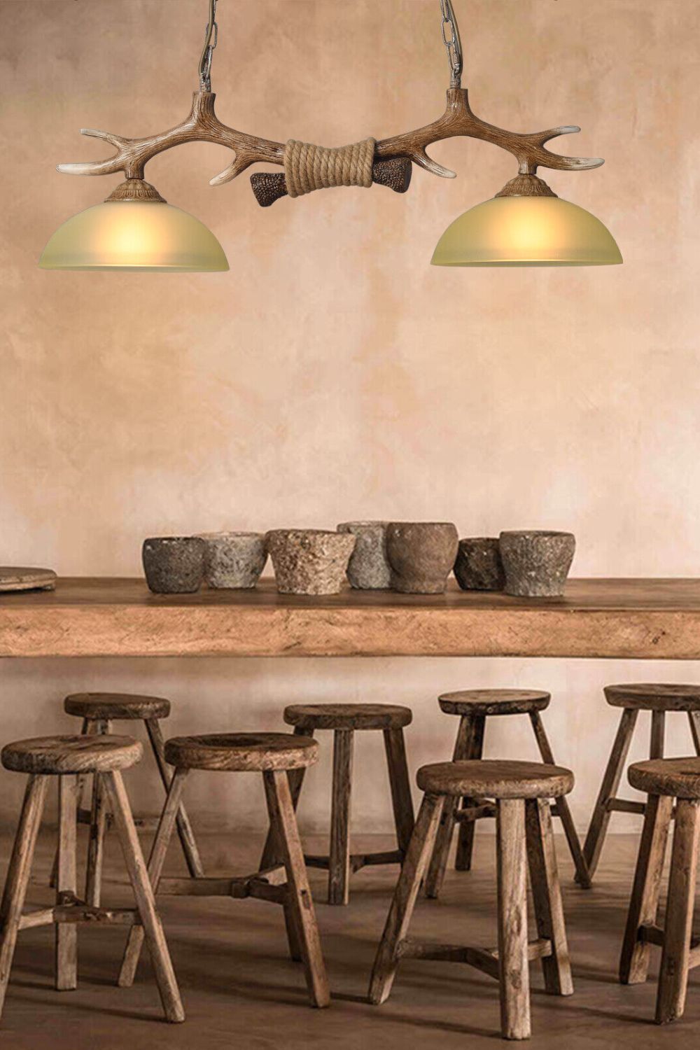 Creative glass antler chandelier - everlamps