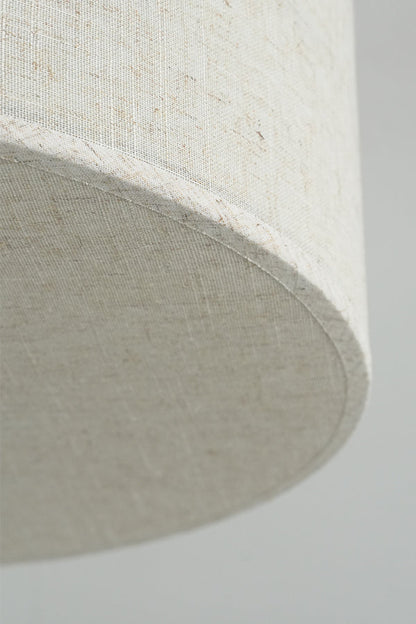 Crosshatch Linen Fabric Flush Mount Ceiling Light - view 26 | everlamps