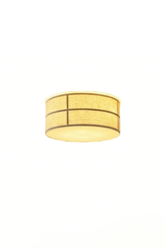 Crosshatch Linen Fabric Flush Mount Ceiling Light | everlamps