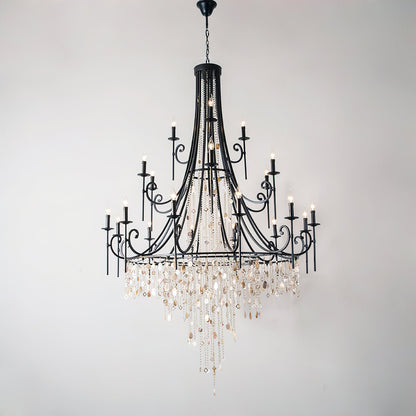 Tatum Lux Shell Crystal Chandelier - Yovalighting