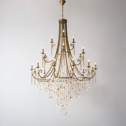 Tatum Lux Shell Crystal Chandelier - Yovalighting
