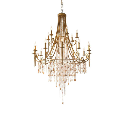 Tatum Lux Shell Crystal Chandelier - Yovalighting