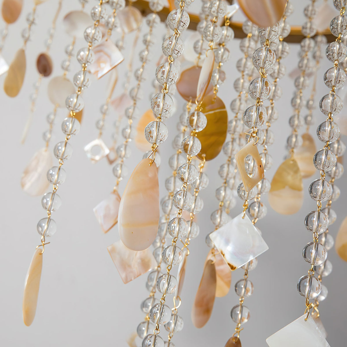 Tatum Lux Shell Crystal Chandelier - Yovalighting