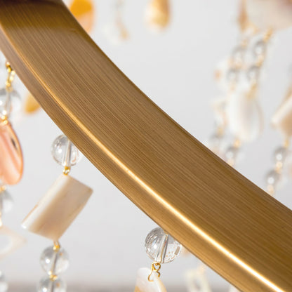 Tatum Lux Shell Crystal Chandelier - Yovalighting