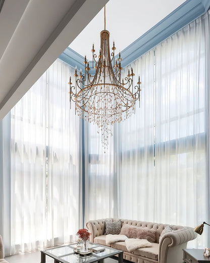 Tatum Lux Shell Crystal Chandelier - Yovalighting