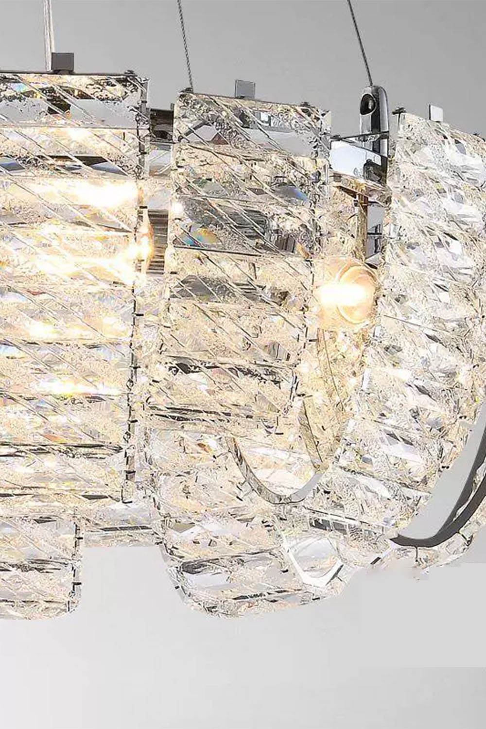 Crystal Chrome Chandelier - view 4 | everlamps
