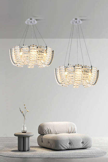 Crystal Chrome Chandelier - view 2 | everlamps