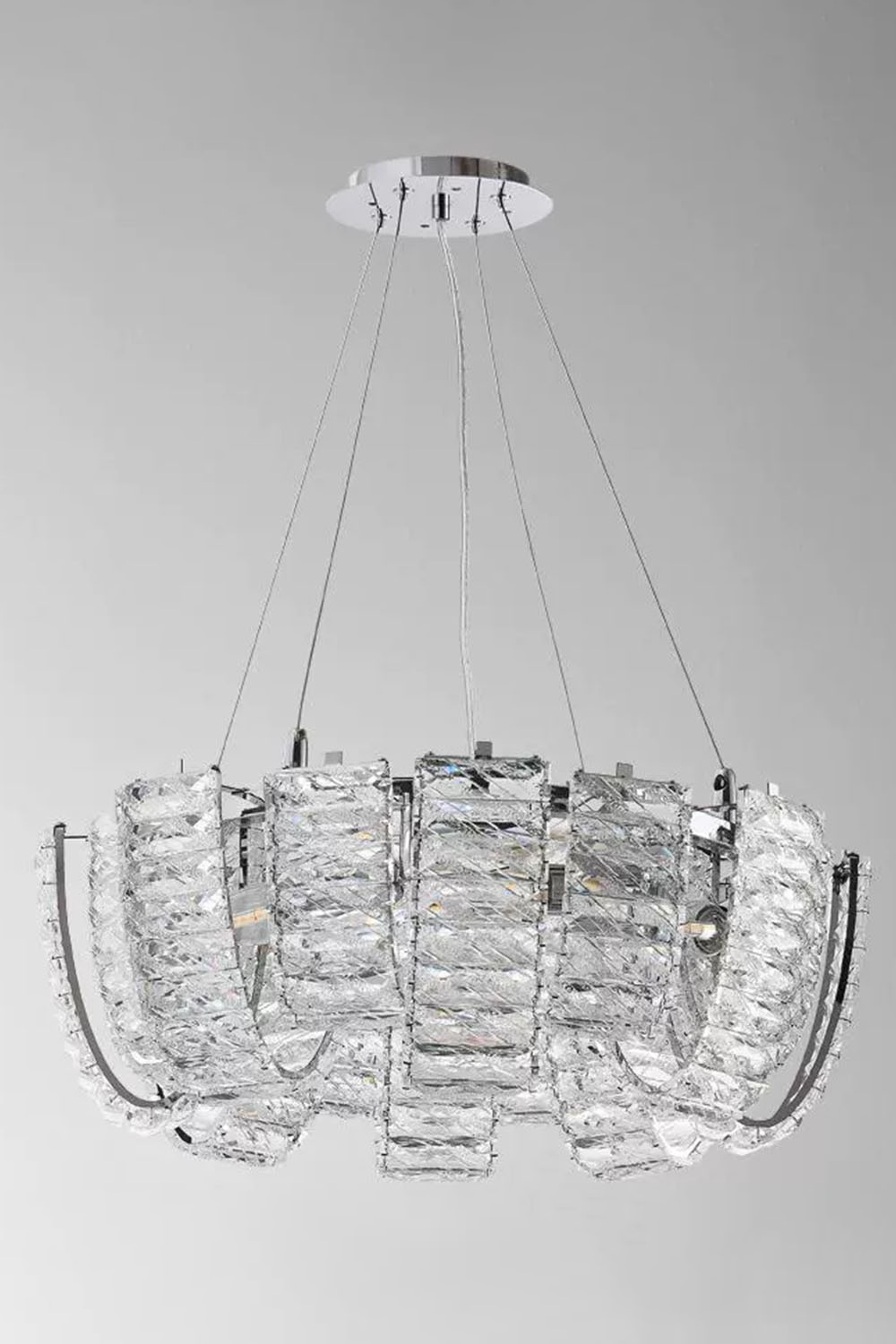 Crystal Chrome Chandelier - view 3 | everlamps
