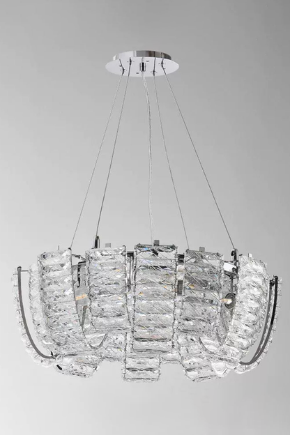 Crystal Chrome Chandelier - view 3 | everlamps