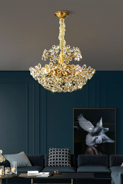 Crystal Flower Chandelier - everlamps