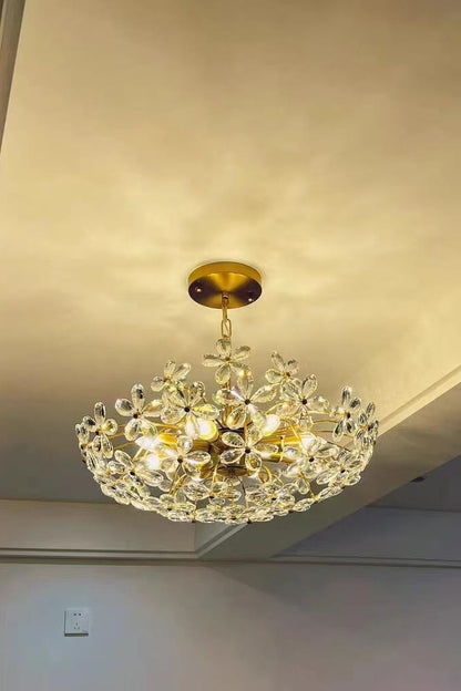 Crystal Flower Chandelier - everlamps