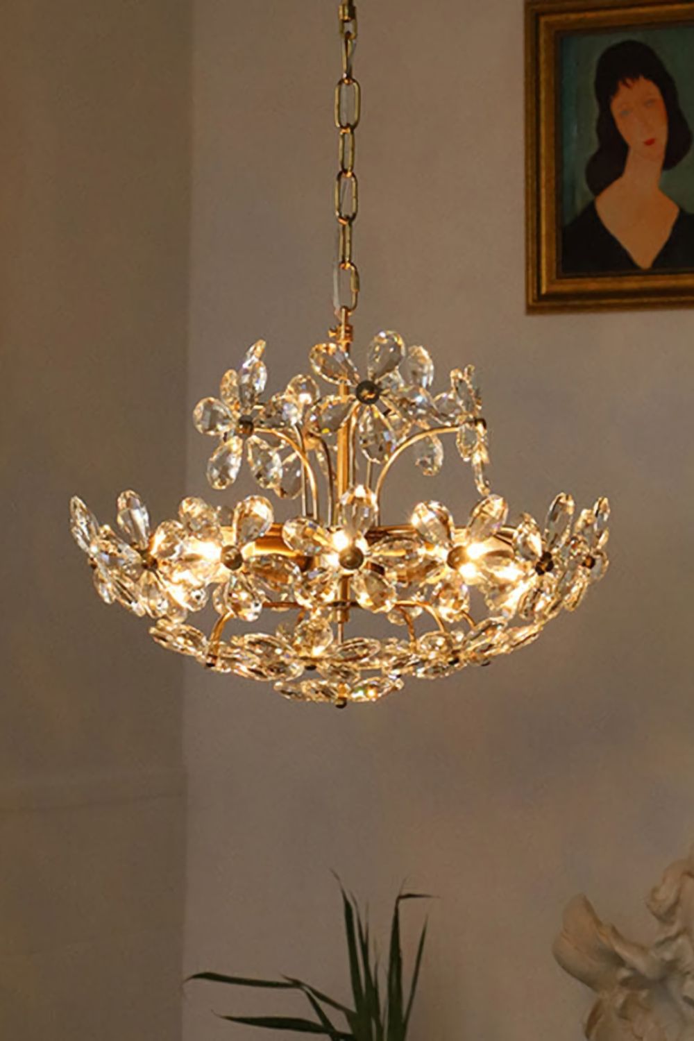 Crystal Flower Chandelier - everlamps
