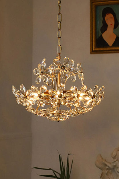 Crystal Flower Chandelier - everlamps