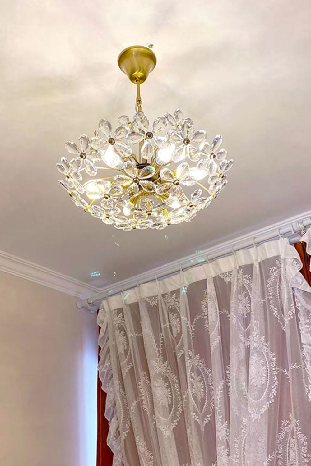 Crystal Flower Chandelier - everlamps