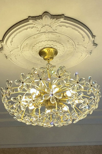 Crystal Flower Chandelier - everlamps