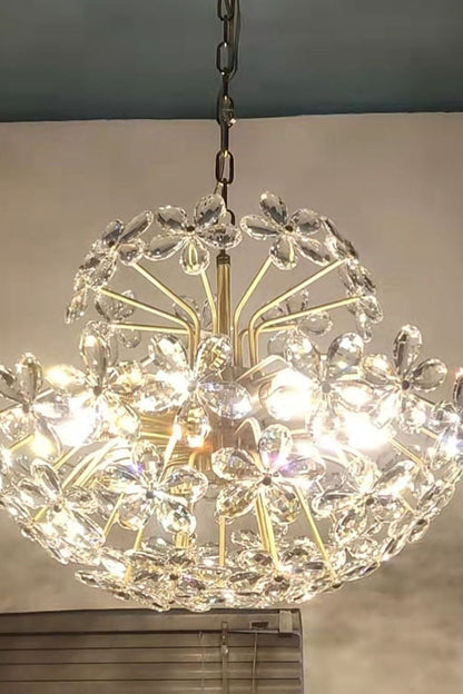 Crystal Flower Chandelier - everlamps