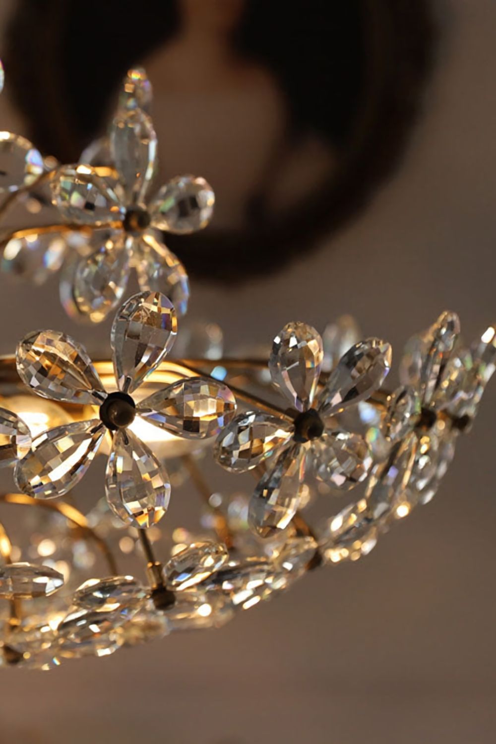 Crystal Flower Chandelier - everlamps