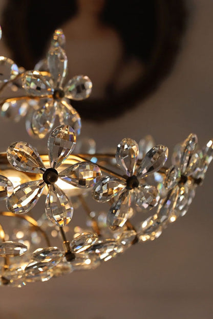 Crystal Flower Chandelier - everlamps
