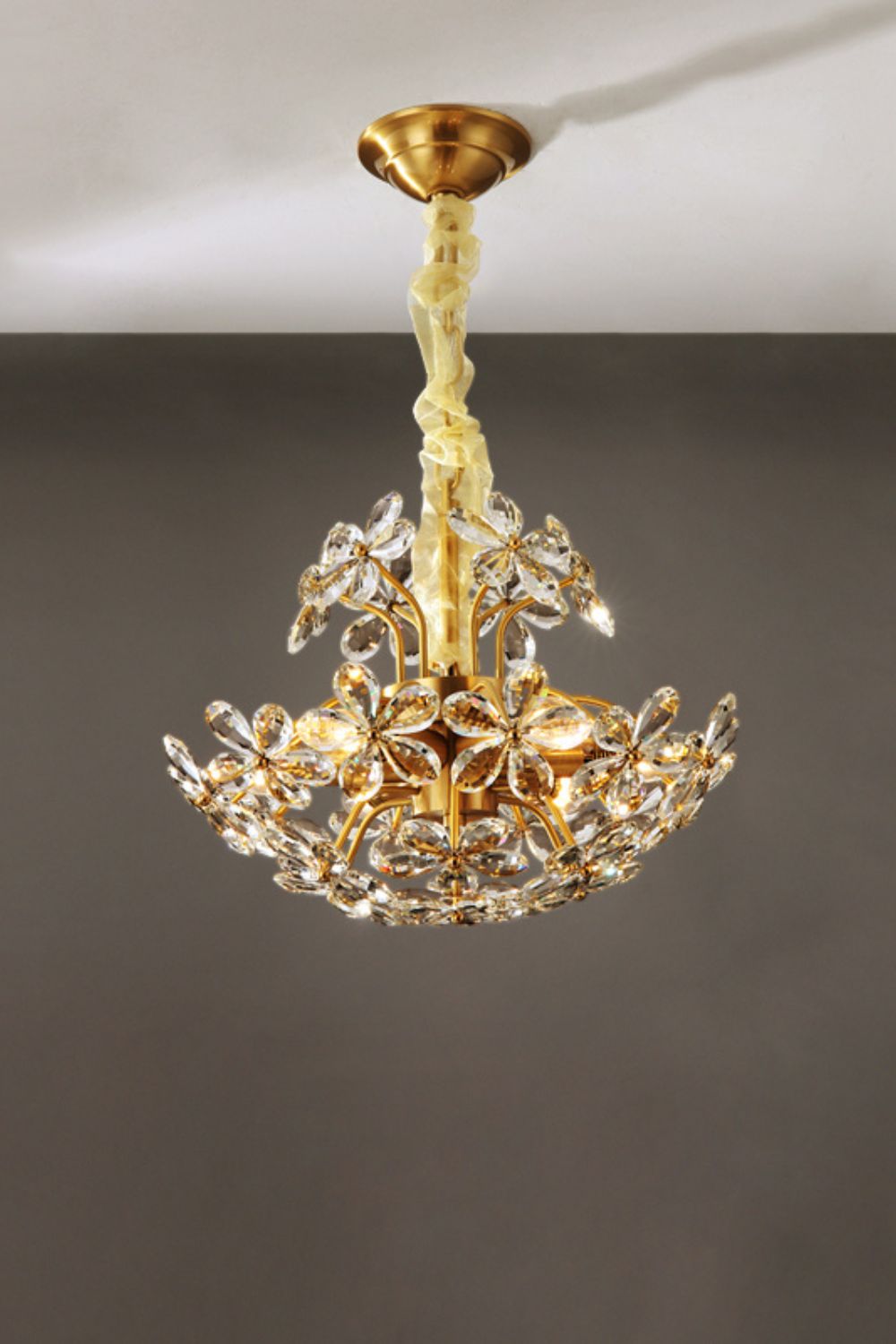 Crystal Flower Chandelier - everlamps