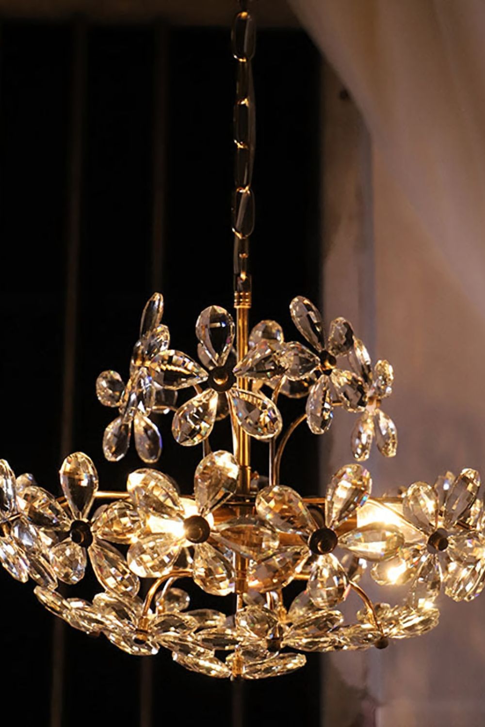 Crystal Flower Chandelier - everlamps