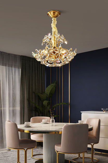 Crystal Flower Chandelier - everlamps