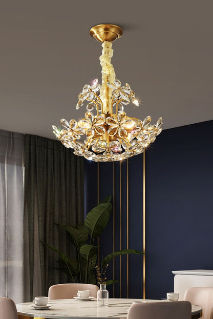 Crystal Flower Chandelier - everlamps