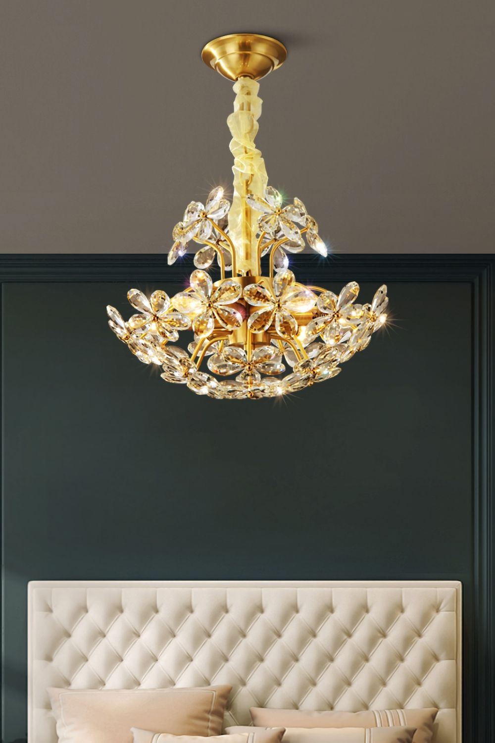 Crystal Flower Chandelier - everlamps