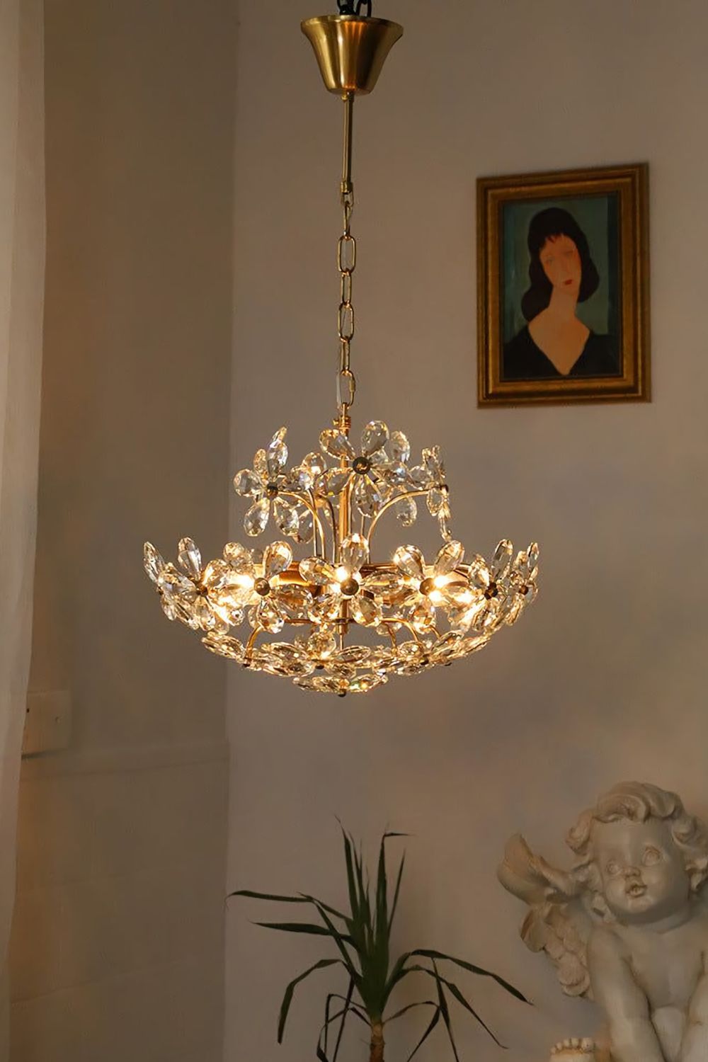 Crystal Flower Chandelier - everlamps