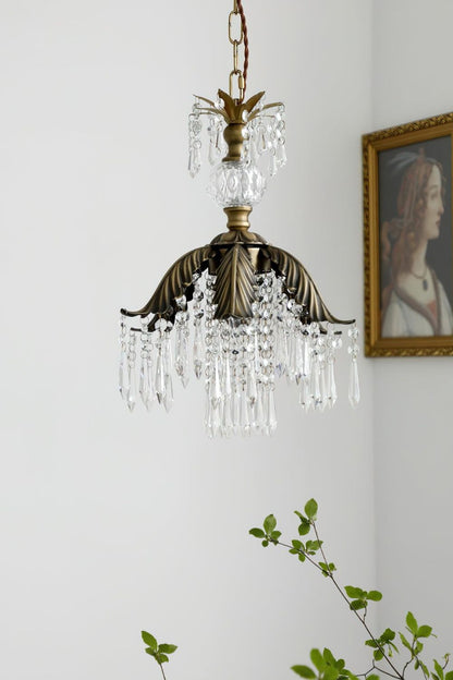 Crystal Palm Leaf Pendant Light - view 9 | everlamps