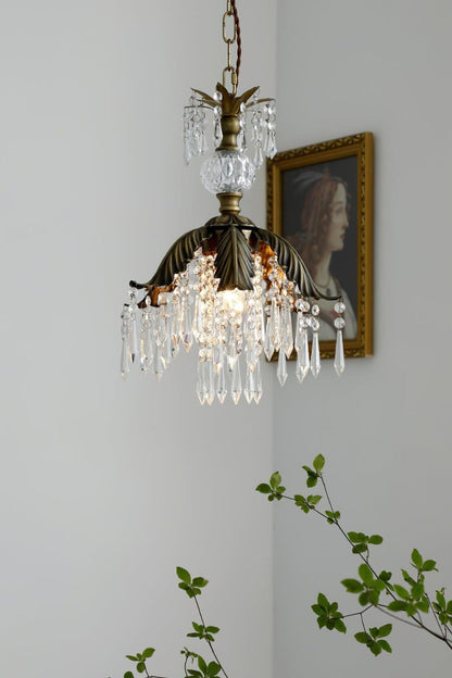 Crystal Palm Leaf Pendant Light - view 10 | everlamps