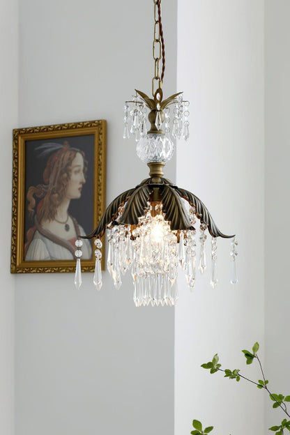 Crystal Palm Leaf Pendant Light - view 13 | everlamps
