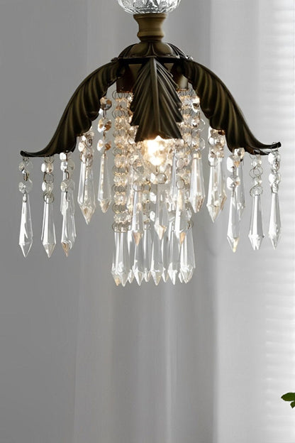 Crystal Palm Leaf Pendant Light - view 14 | everlamps
