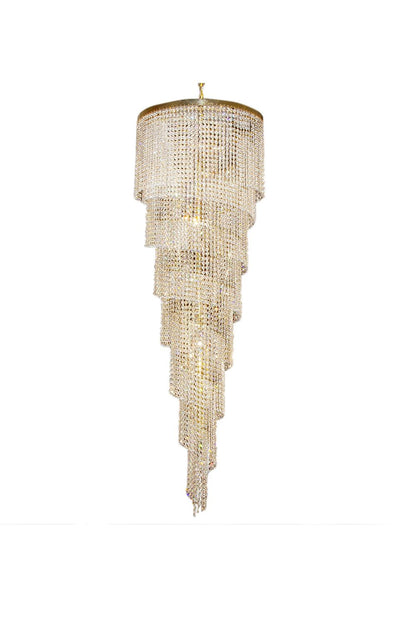 Crystal Spiral Double Volume Chandelier - everlamps