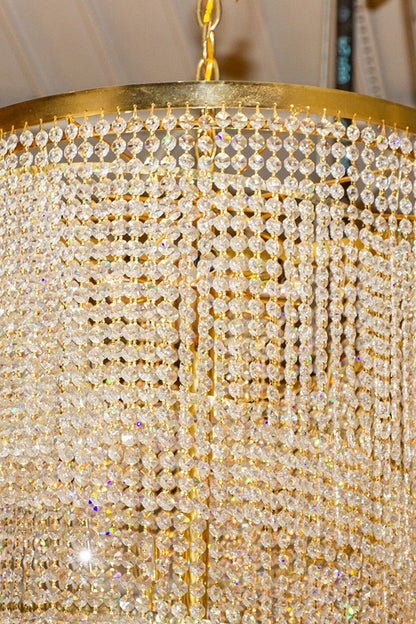 Crystal Spiral Double Volume Chandelier - everlamps