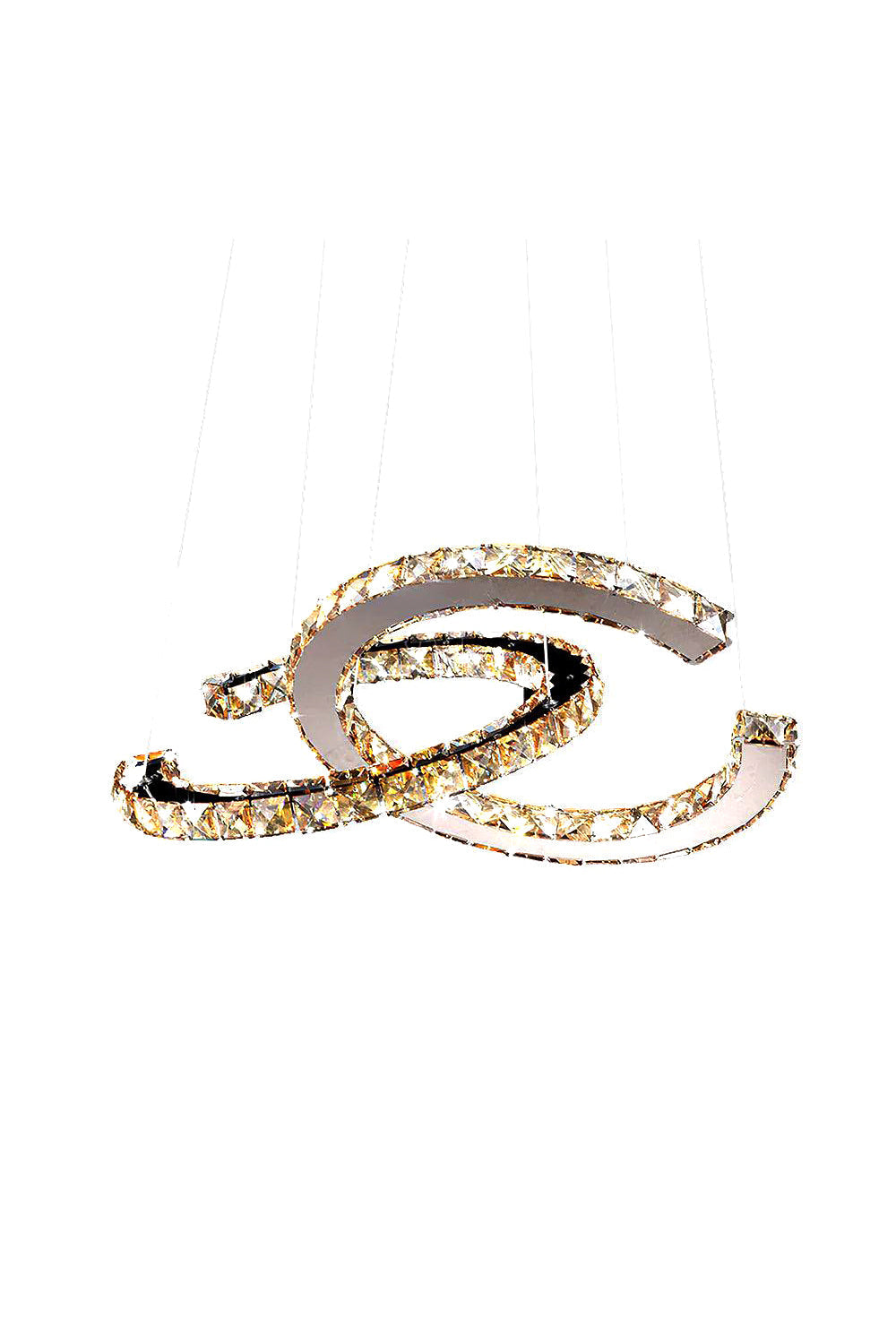 Crystal with Double C Chandelier | everlamps