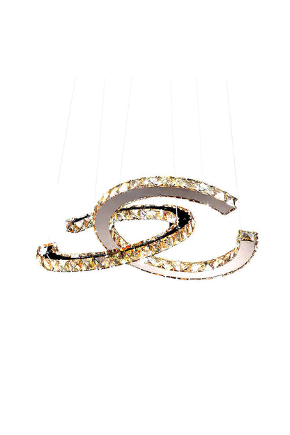Crystal with Double C Chandelier | everlamps