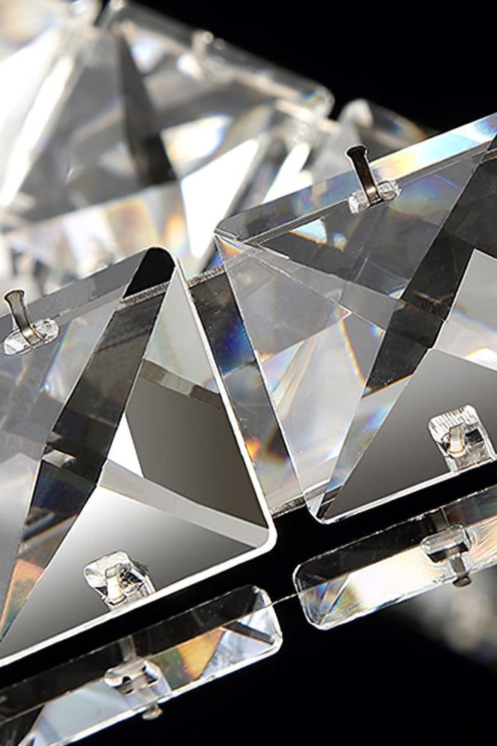 Crystal with Double C Chandelier - view 7 | everlamps