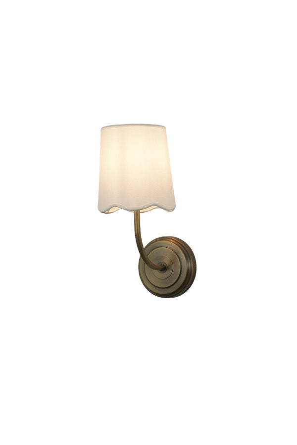 Curved Arm Fabric Shade Wall Sconce | everlamps
