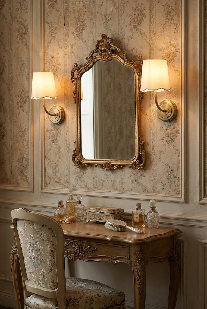 Curved Arm Fabric Shade Wall Sconce - view 8 | everlamps