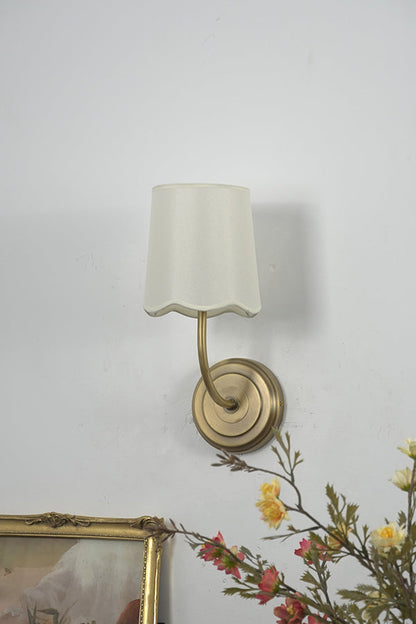 Curved Arm Fabric Shade Wall Sconce - view 16 | everlamps