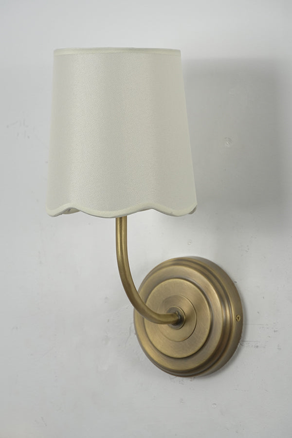 Curved Arm Fabric Shade Wall Sconce - view 19 | everlamps