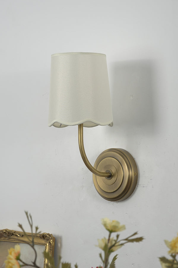 Curved Arm Fabric Shade Wall Sconce - view 20 | everlamps