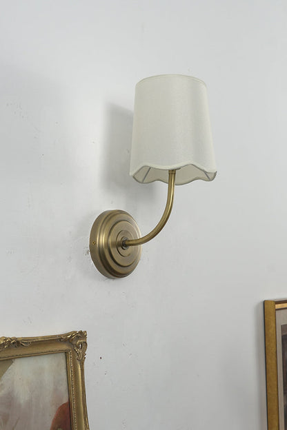 Curved Arm Fabric Shade Wall Sconce - view 21 | everlamps