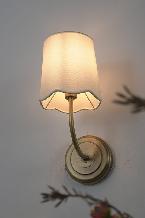 Curved Arm Fabric Shade Wall Sconce - view 14 | everlamps