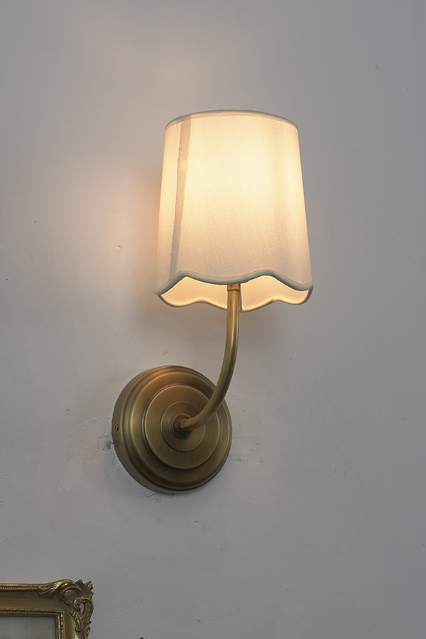 Curved Arm Fabric Shade Wall Sconce - view 15 | everlamps