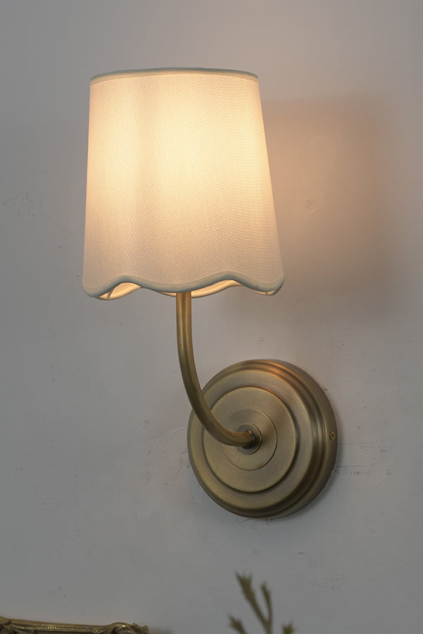 Curved Arm Fabric Shade Wall Sconce - view 13 | everlamps