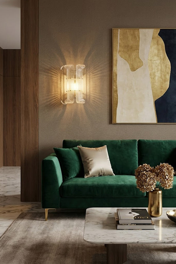 Curved Textured Glass Wall Sconce - view 8 | everlamps