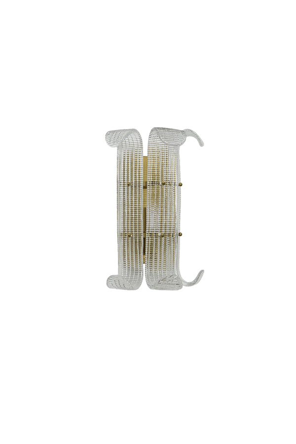 Curved Textured Glass Wall Sconce | everlamps