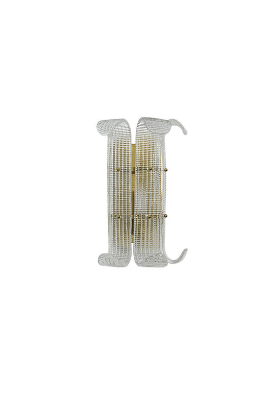 Curved Textured Glass Wall Sconce | everlamps