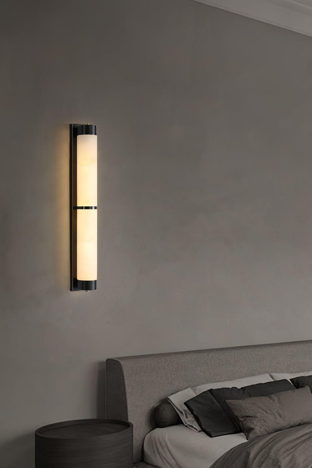 Cylindra Alabaster Brass Wall Light - view 10 | everlamps